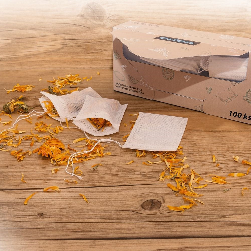 Textile bags for tea, herbs & coffee - 100 pcs in dispenser
