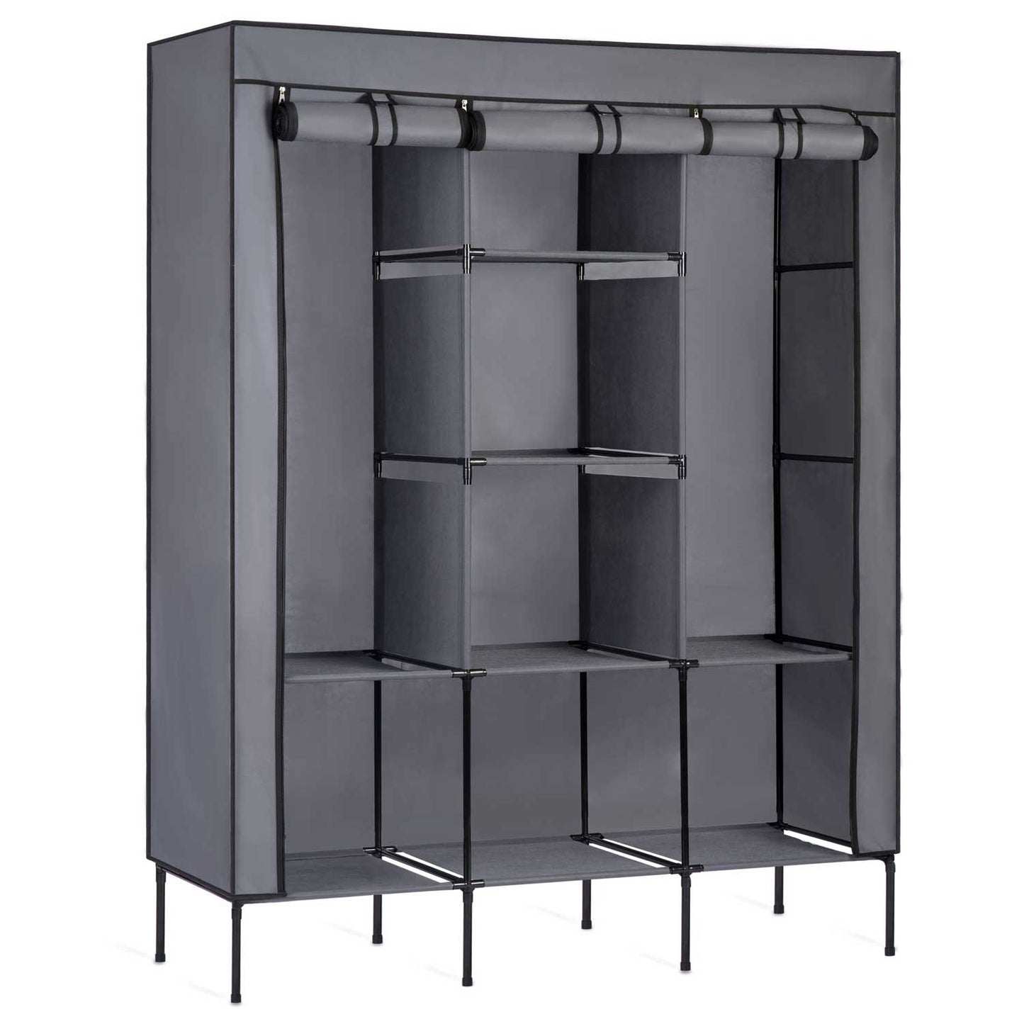 Textile wardrobe Massido - Graphite