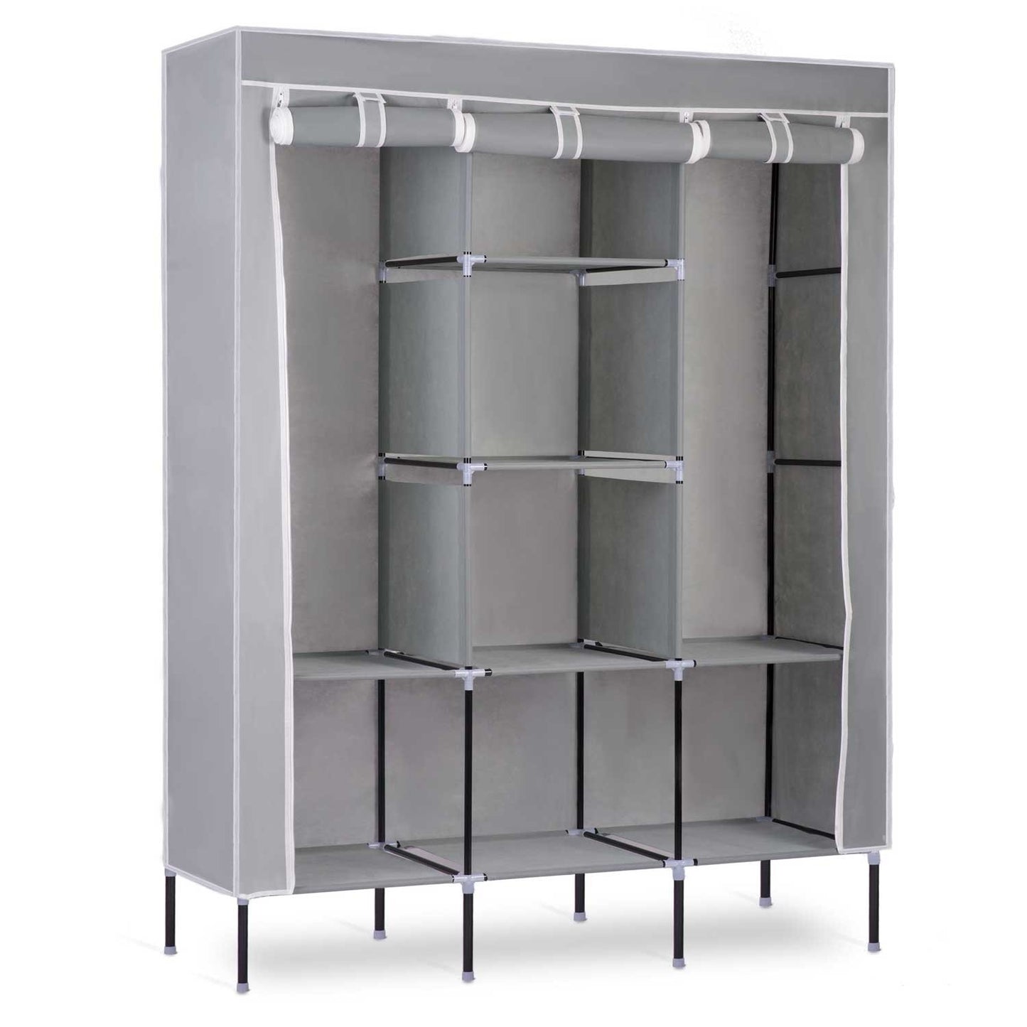 Textile wardrobe Massido - Grey