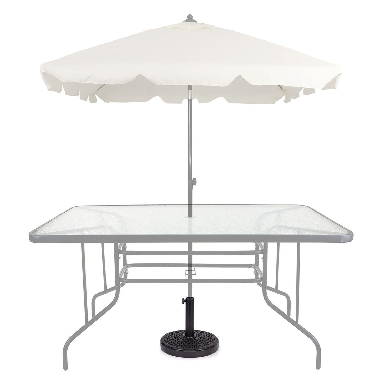The base load of the umbrella for the garden and terrace is 12KG