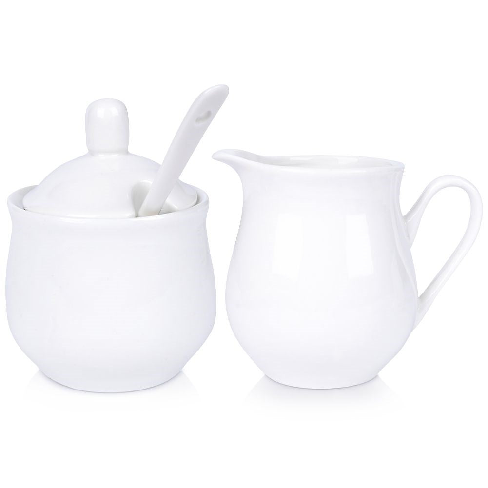 The porcelain set: Sugar Bowl & Milk Jug with Handle