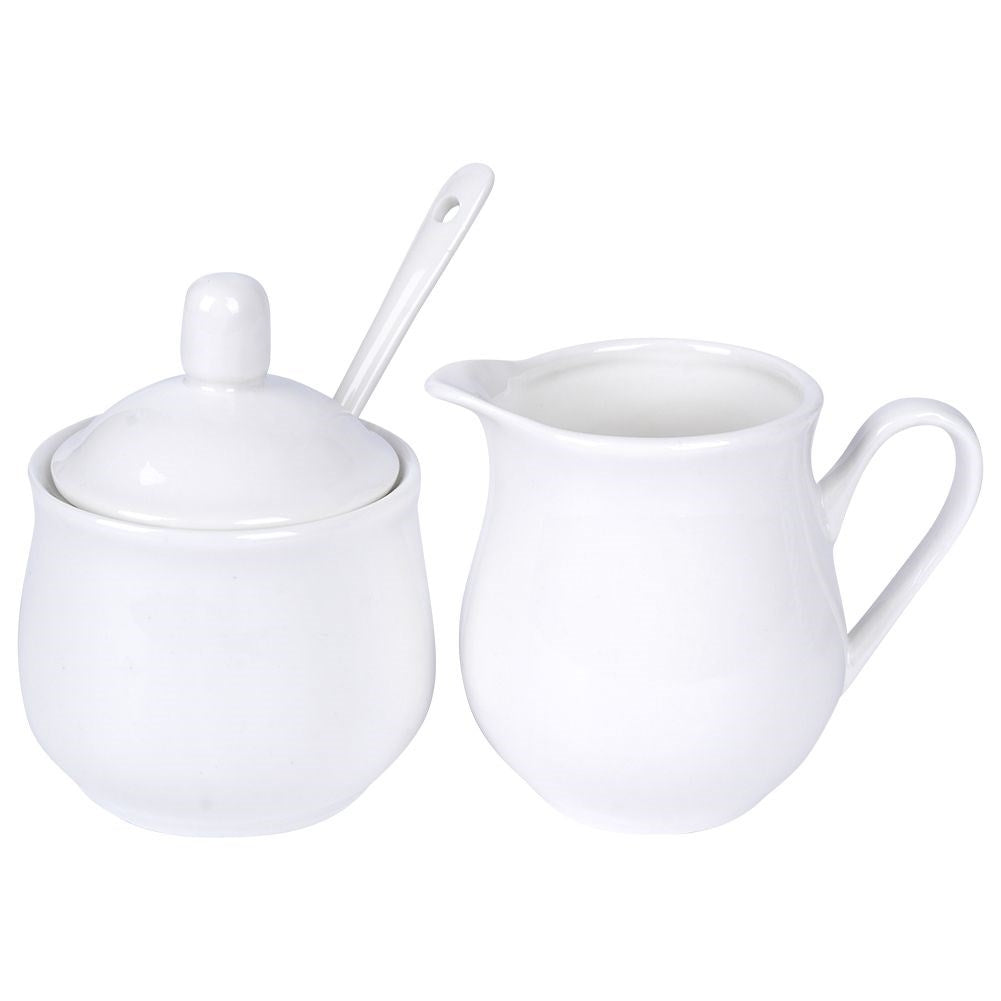 The porcelain set: Sugar Bowl & Milk Jug with Handle