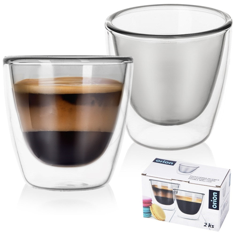 Thermal Glasses with Double Walls - 90 ml, Set of 2