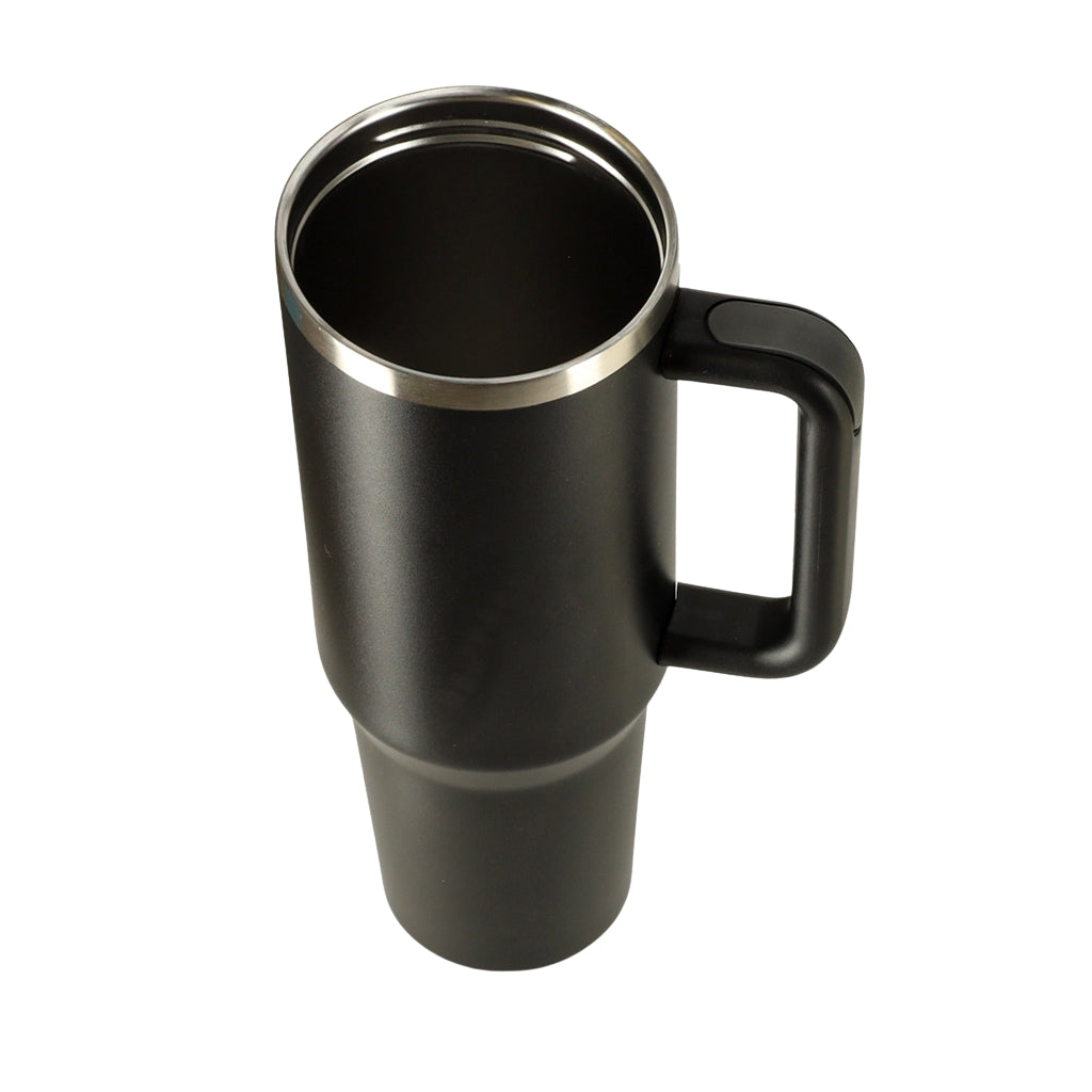 Thermal Mug with Straw & Handle, 1200ml, Black