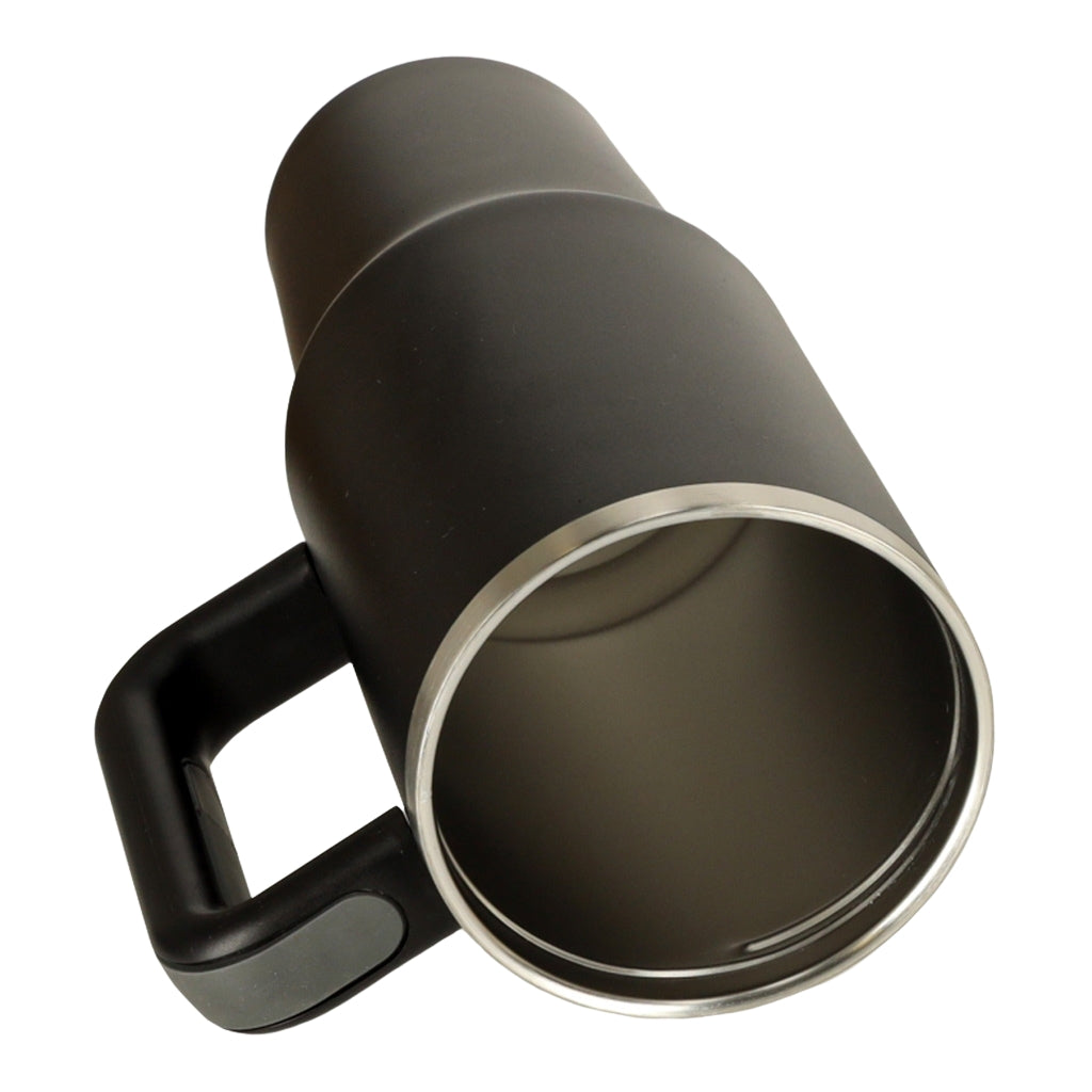 Thermal Mug with Straw & Handle, 1200ml, Black