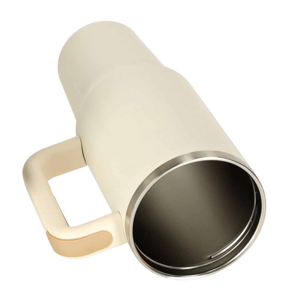 Thermal Mug with Straw & Handle, 1200ml, Cream