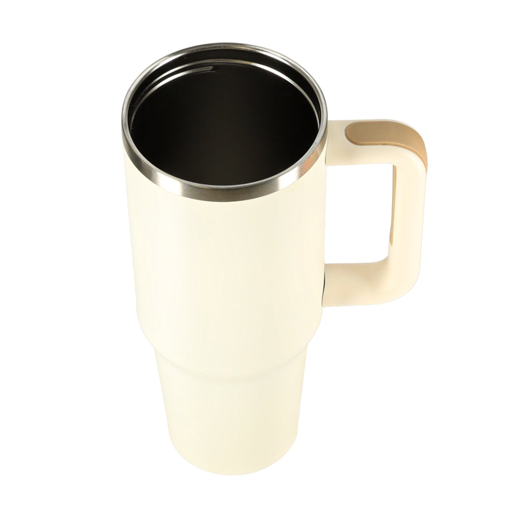 Thermal Mug with Straw & Handle, 1200ml, Cream