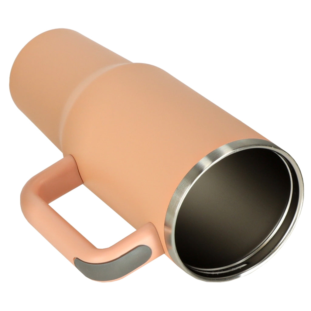 Thermal Mug with Straw & Handle, 1200ml, Pink
