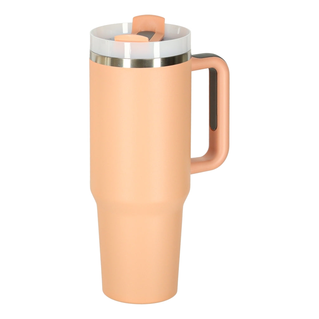 Thermal Mug with Straw & Handle, 1200ml, Pink