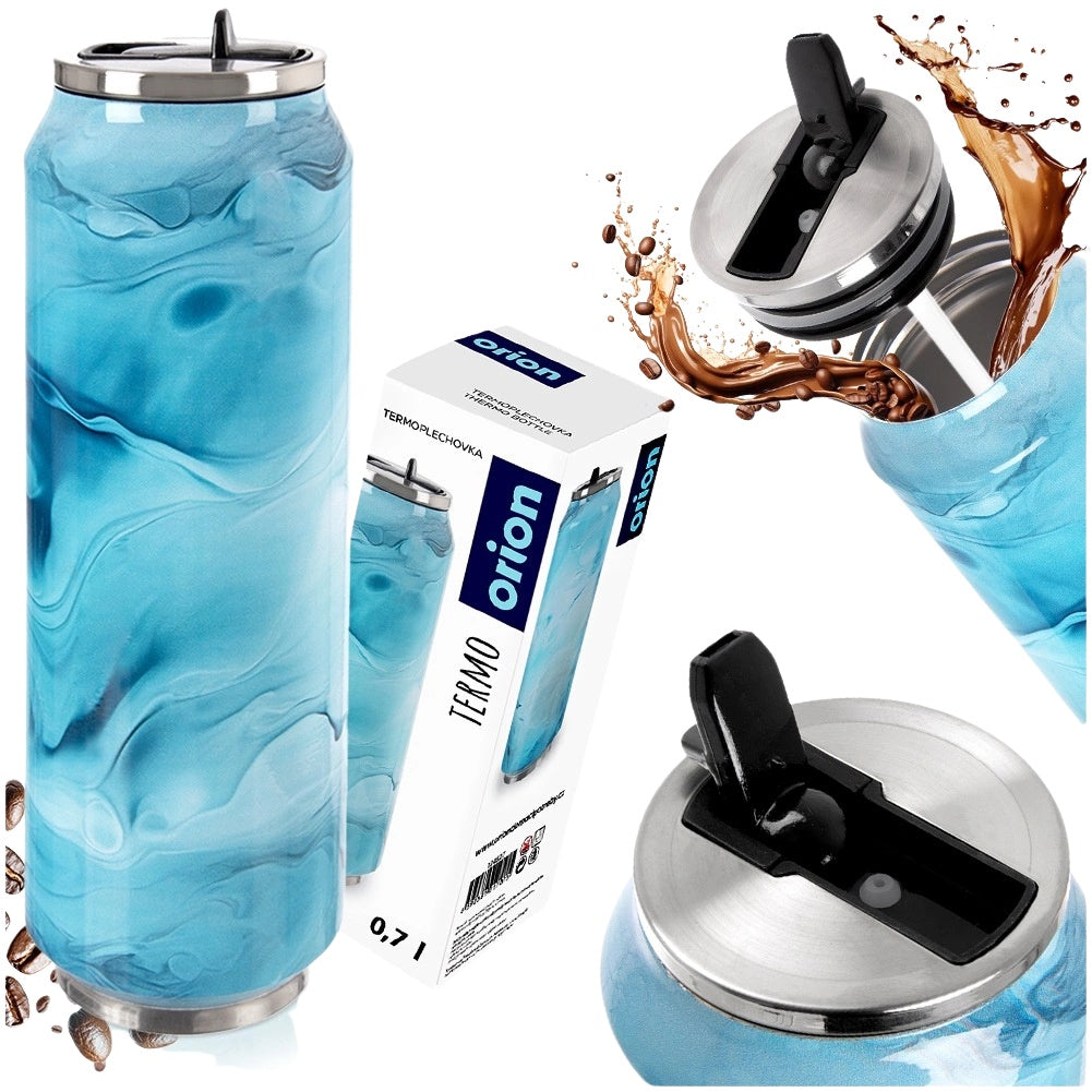 Thermal Travel Mug, Stainless Steel, 700 ml, Blue