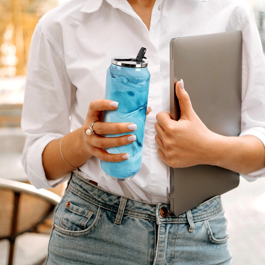 Thermal Travel Mug, Stainless Steel, 700 ml, Blue