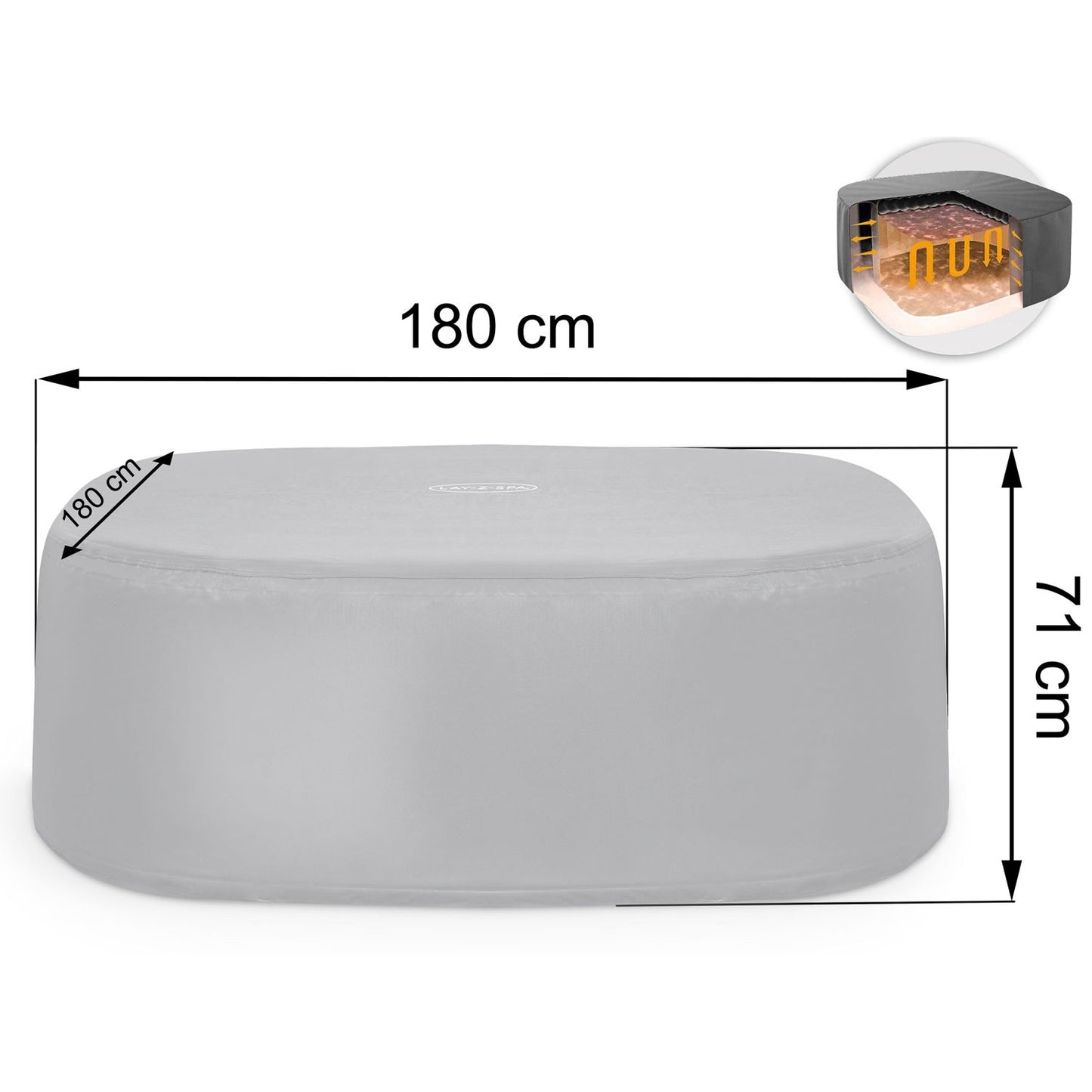 Thermal cover for SPA 180 x 180 x 71 cm Bestway 60319
