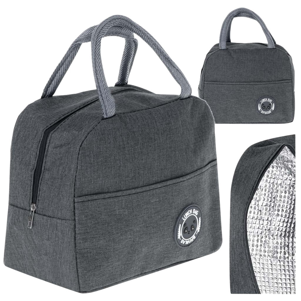 Thermal insulation bag breakfast lunch grey
