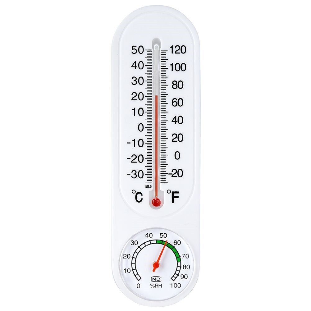 Thermometer with hygrometer for indoor and outdoor use