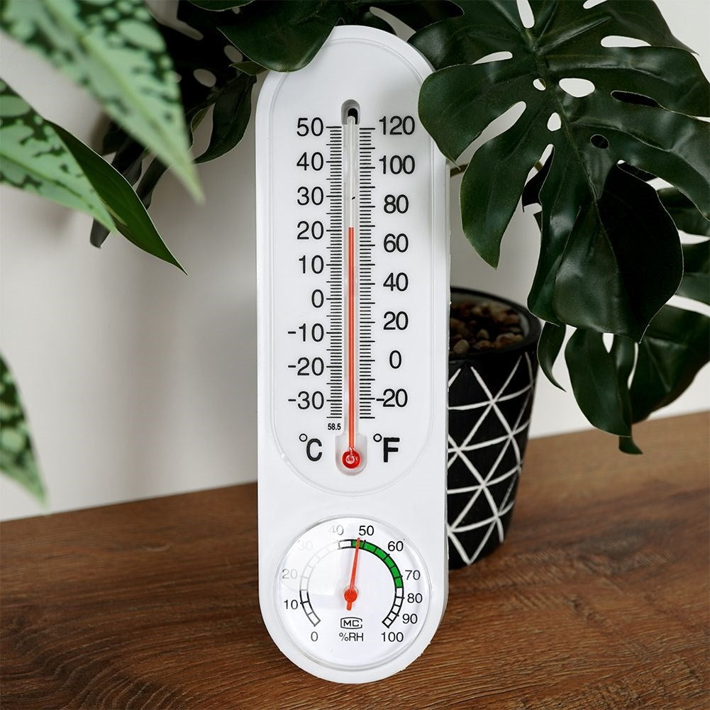 Thermometer with hygrometer for indoor and outdoor use