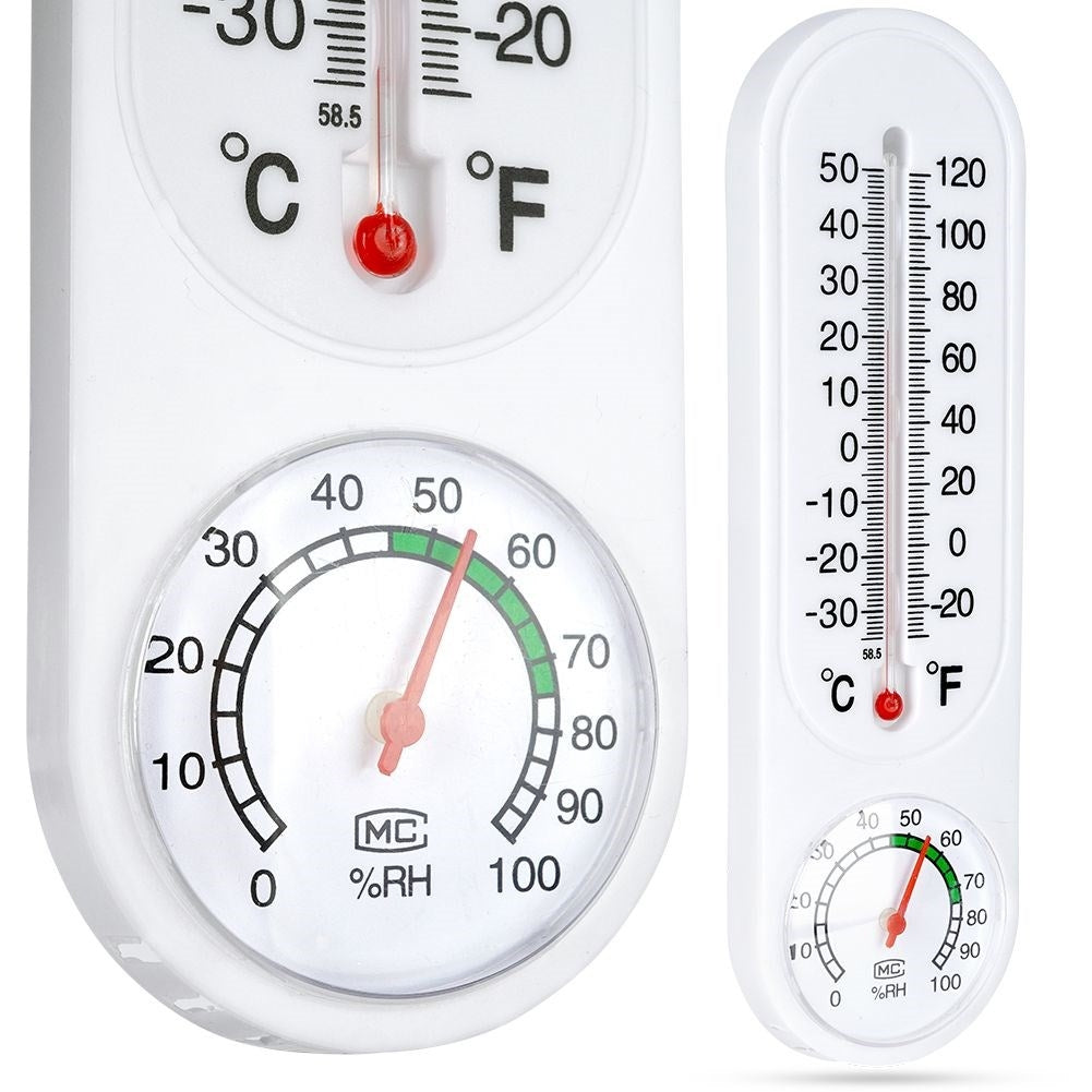 Thermometer with hygrometer for indoor and outdoor use