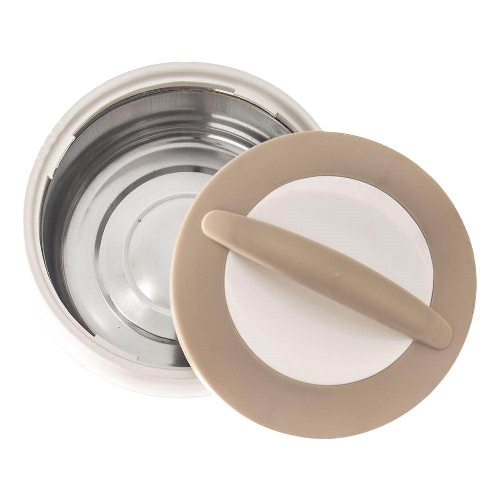 Thermos: Keeps food warm for 2 hours, stainless steel