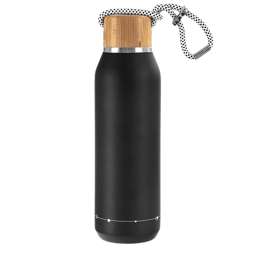 Thermos bottle in stainless steel for all drinksDiscover our high-quality thermos bottle made of stainless steel with a double wall to keep your drinks hot or cold for a long time. The bottle has a tight screw cap and a practical strap for easy transp