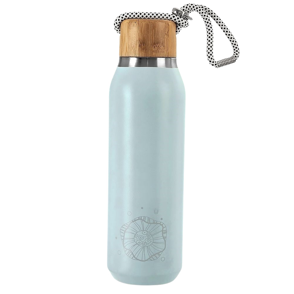 Thermos bottle in stainless steel with double wall and tight lid