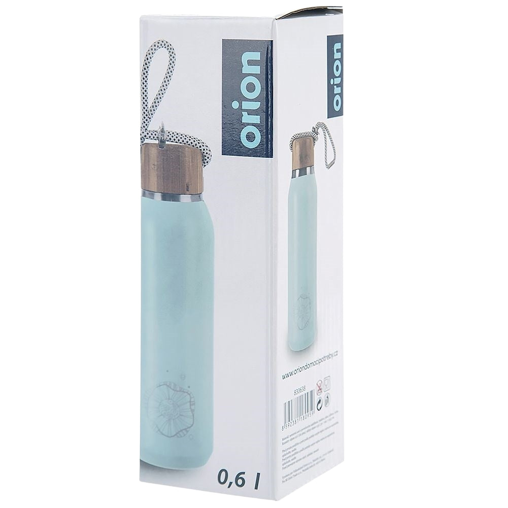 Thermos bottle in stainless steel with double wall and tight lid