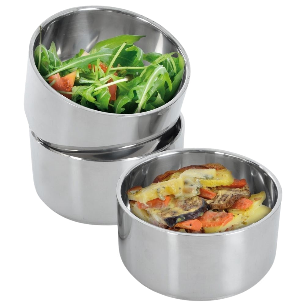 Thermos food box in stainless steel with three containers