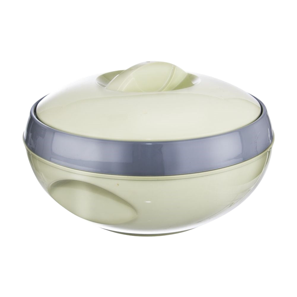 Thermos for hot food, plastic exterior, stainless steel interior