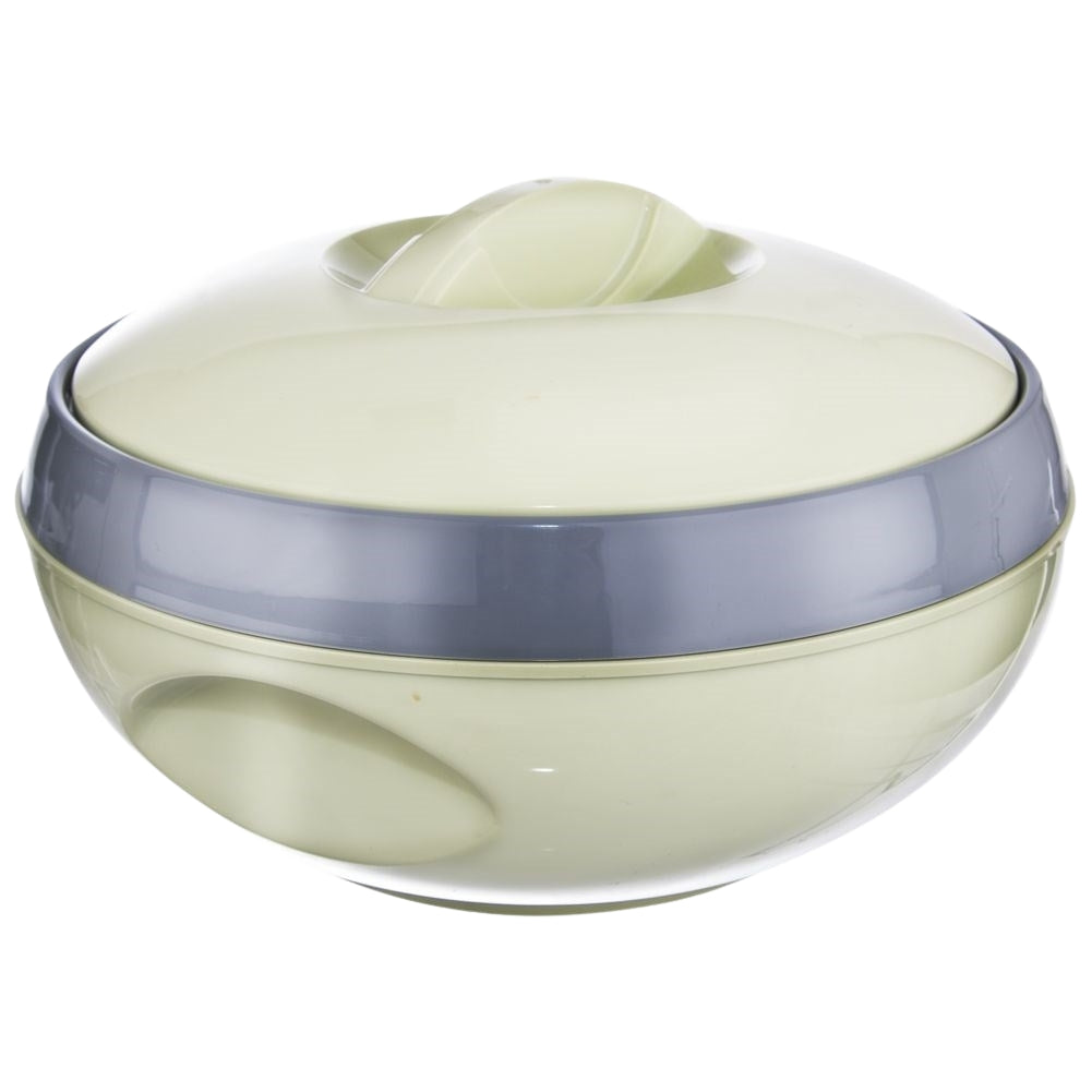Thermos for hot food, plastic exterior, stainless steel interior