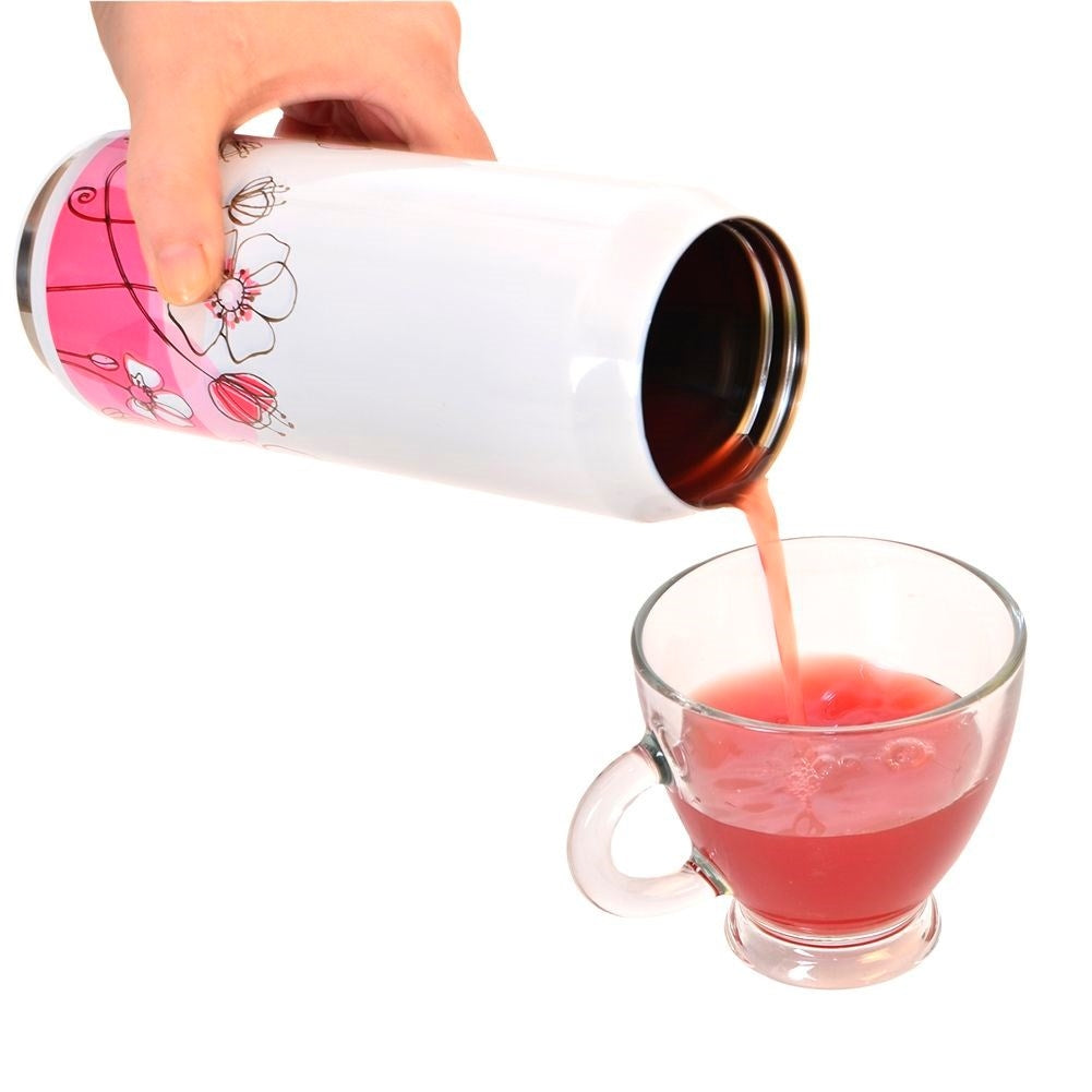 Thermos jar with flip-up nozzle and straw, 12 hours of heat
