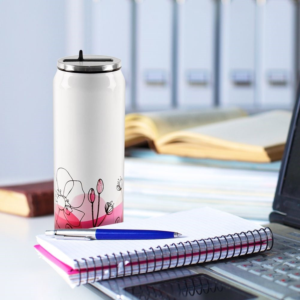 Thermos jar with flip-up nozzle and straw, 12 hours of heat