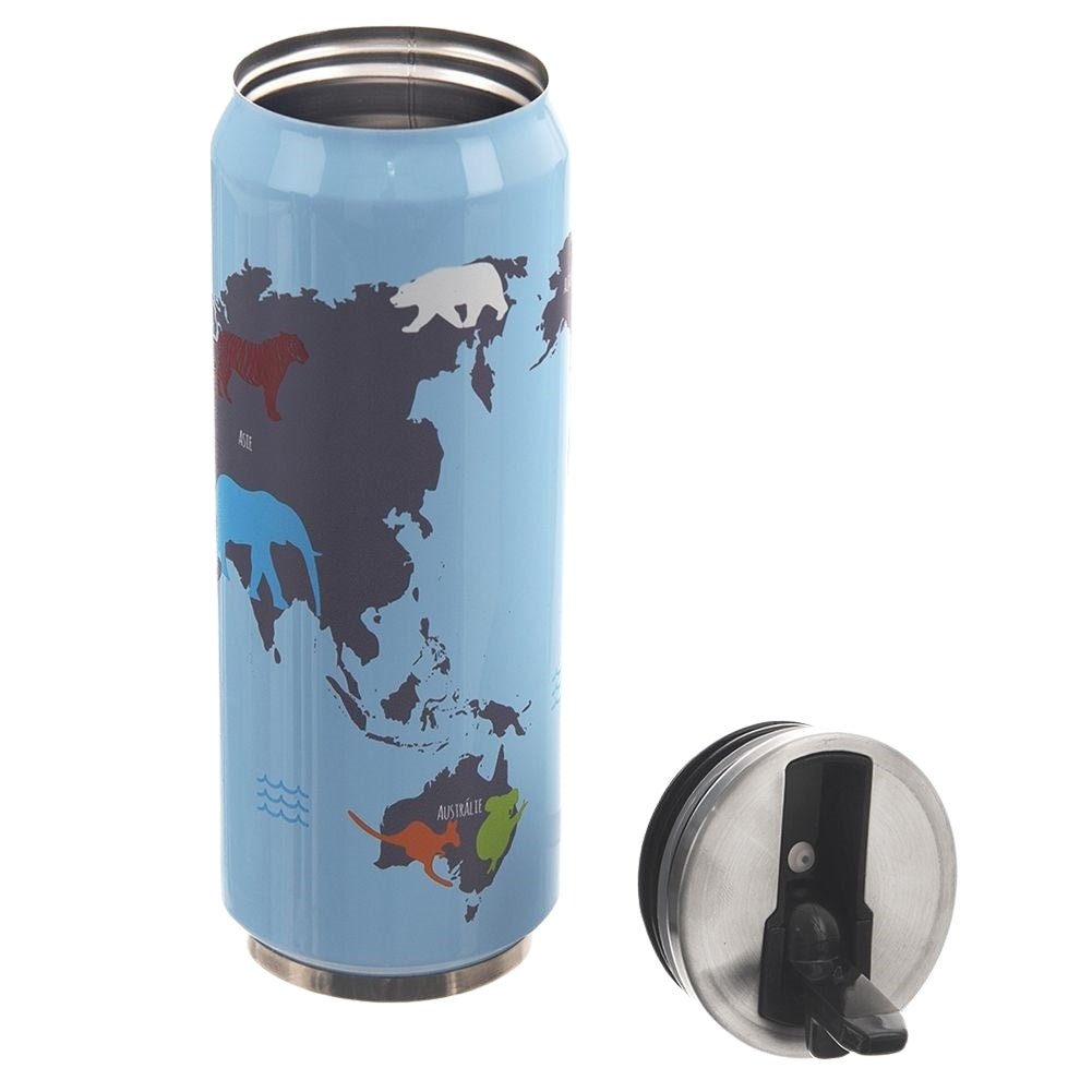 Thermos jar with spout and straw, keeps heat for 12 hours