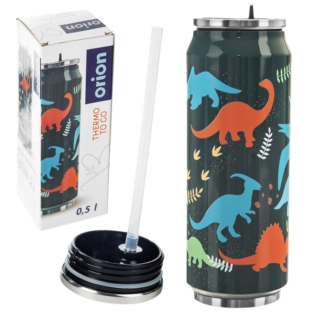 Thermos jar with spout and straw - keeps heat for 12 hours