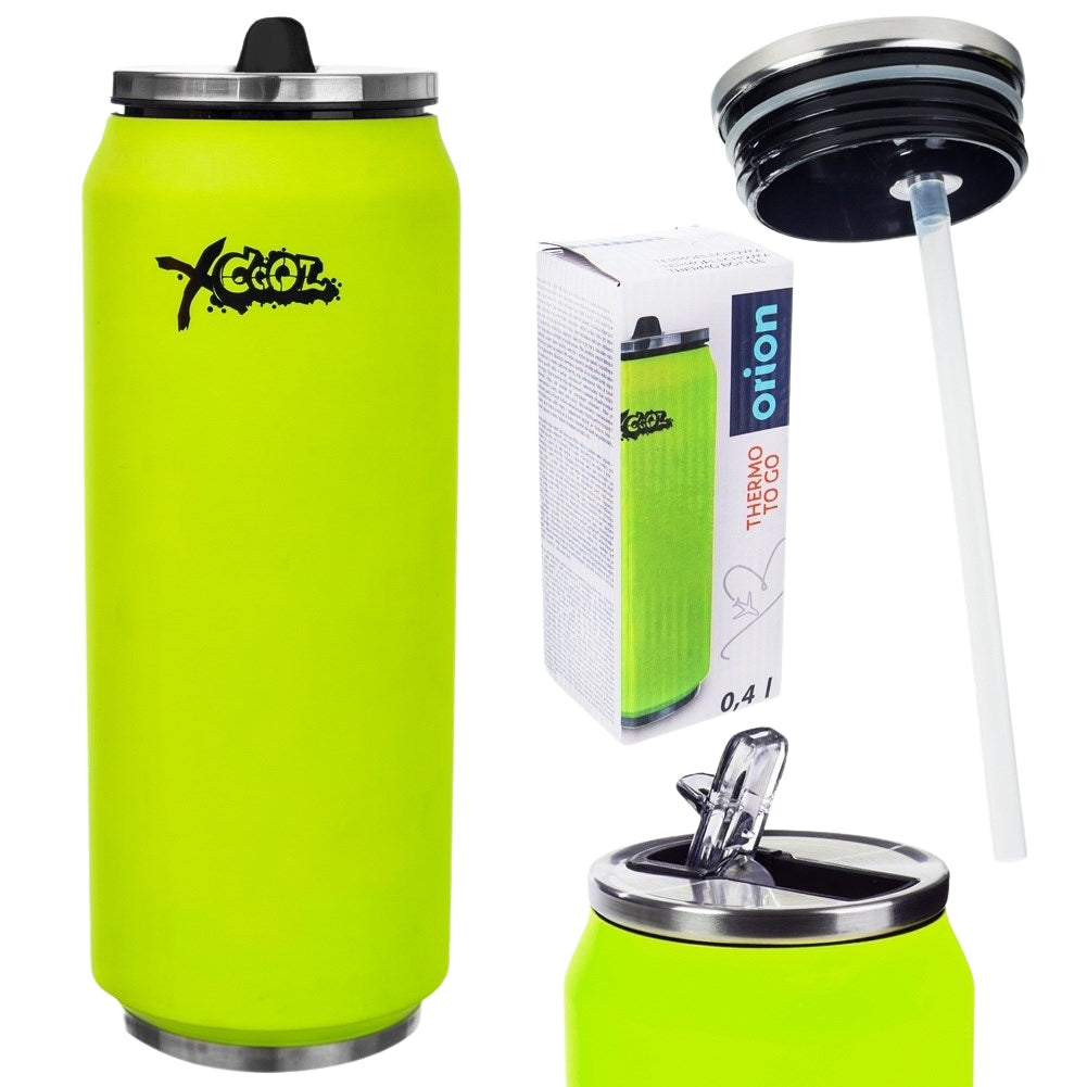 Thermos jar with spout and straw, keeps heat for 12 hours