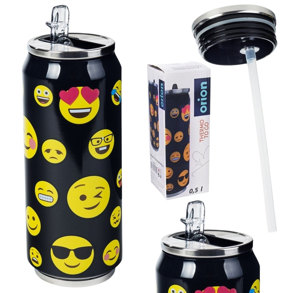 Thermos jar with spout and straw, keeps warm for 12 hours