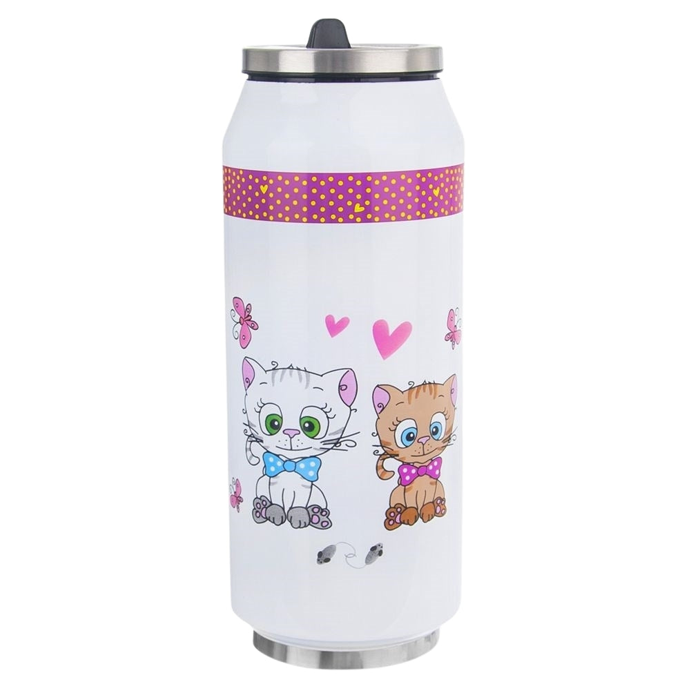 Thermos jar with straw and flip-up nozzle, 12h heat