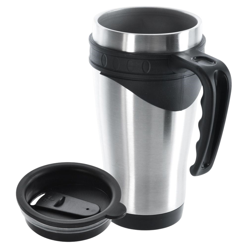 Thermos mug for Hot and Cold DrinksDiscover our high-quality thermos mug that is perfect for both hot and cold drinks. It has a lid with a silicone seal and a convenient opening for drinking. With its vacuum-insulated double wall, it keeps your drink