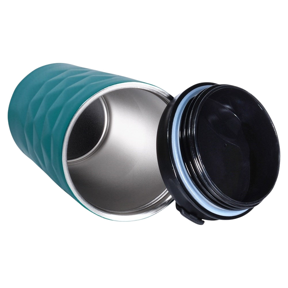 Thermos mug in matt turquoise for hot and cold drinks