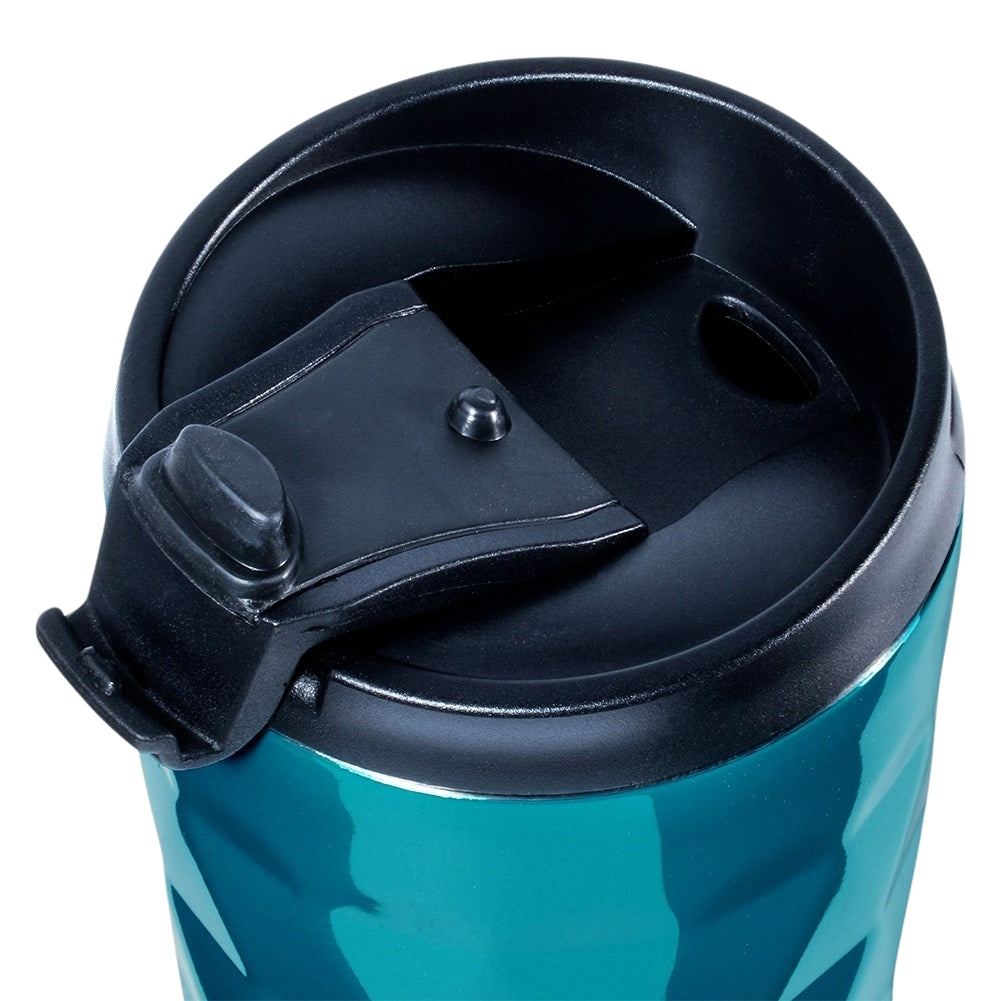 Thermos mug in matt turquoise for hot and cold drinks