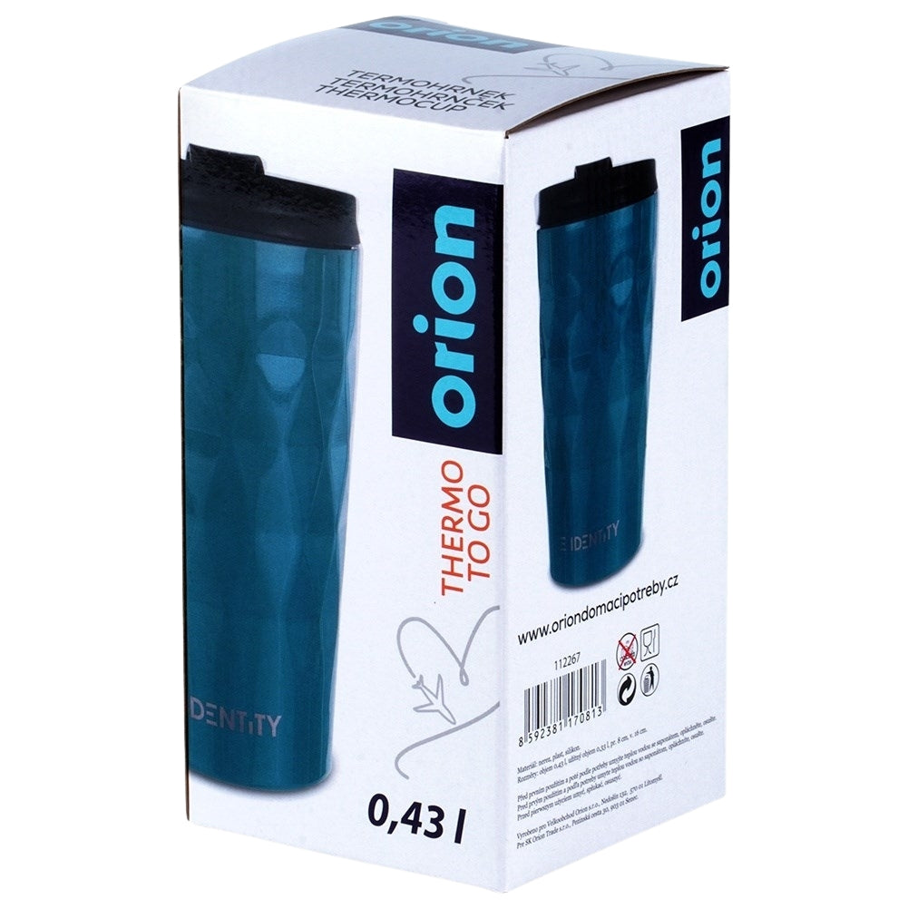 Thermos mug in matt turquoise for hot and cold drinks