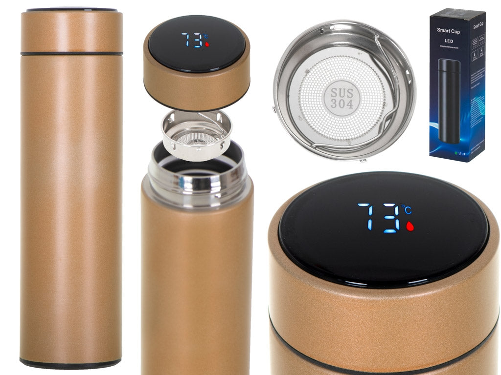 Thermos mug smart LED 500ml gold