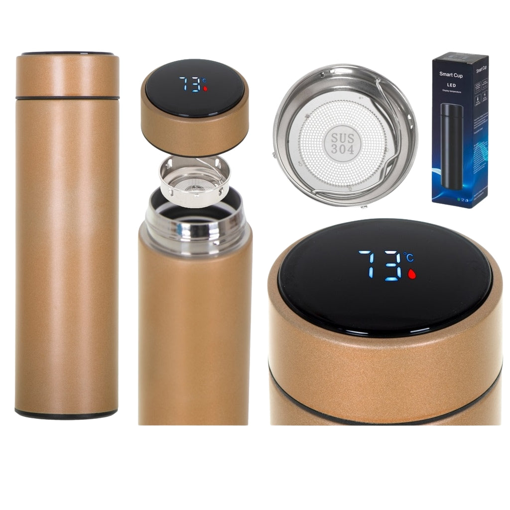 Thermos mug smart LED 500ml gold