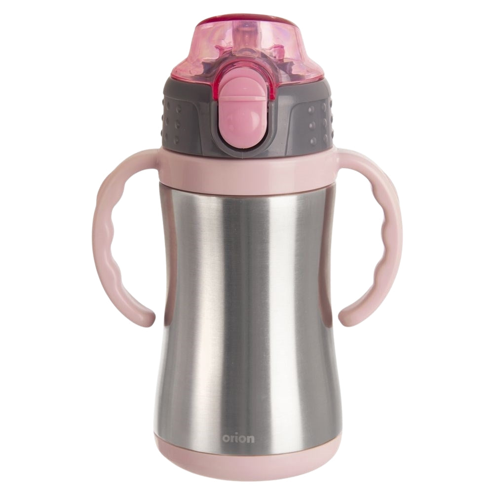 Thermos mug with Handle and Drinking Spout in Stainless Steel