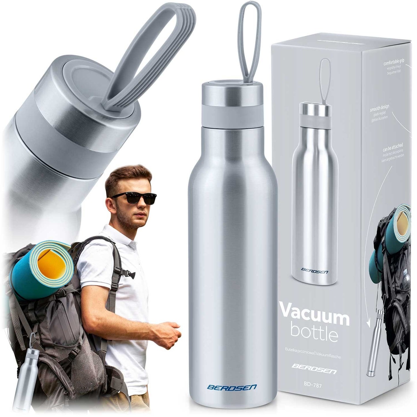 Vacuum thermos 500 ml BD-787 silver