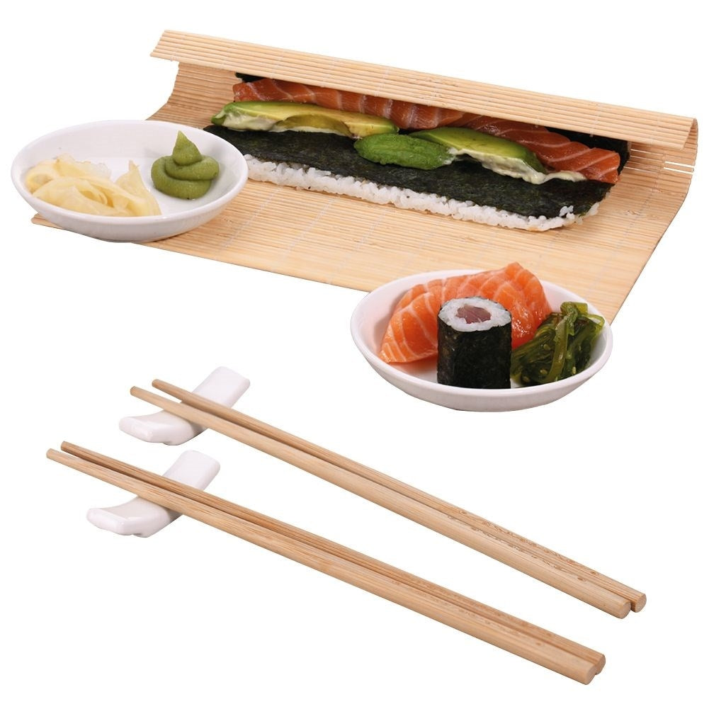 The sushi set for two with seven necessary accessories