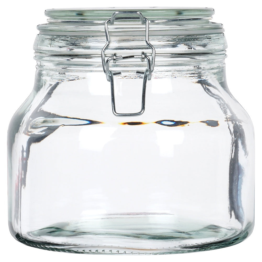 Thick Glass Jar with Patent Lid and Rubber Seal