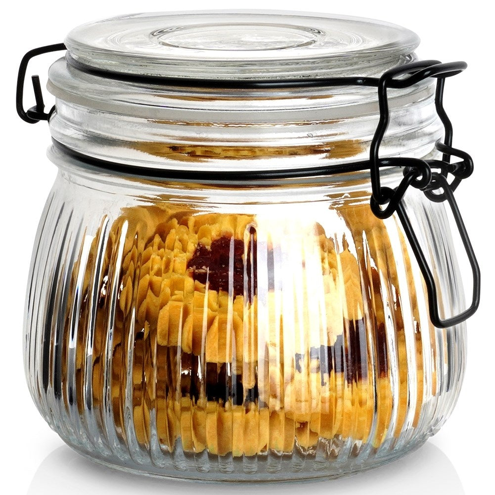 Thick Glass Jar with Patent Seal for Storage