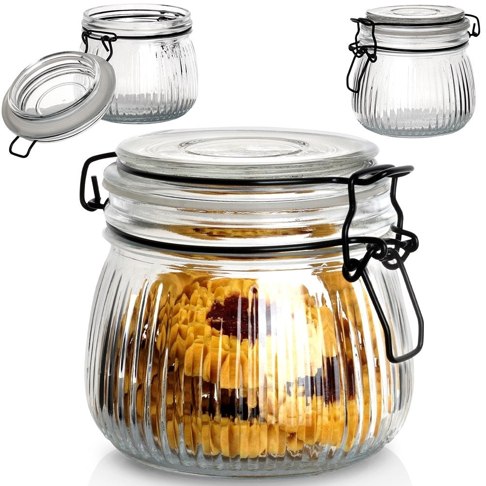 Thick Glass Jar with Patent Seal for Storage