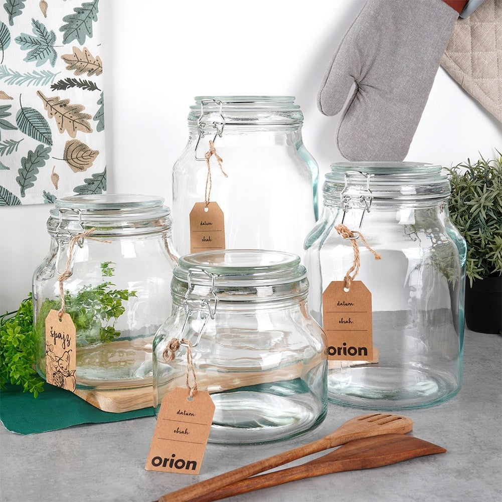 Thick Glass Jar with Rubber Seal and Patent Seal