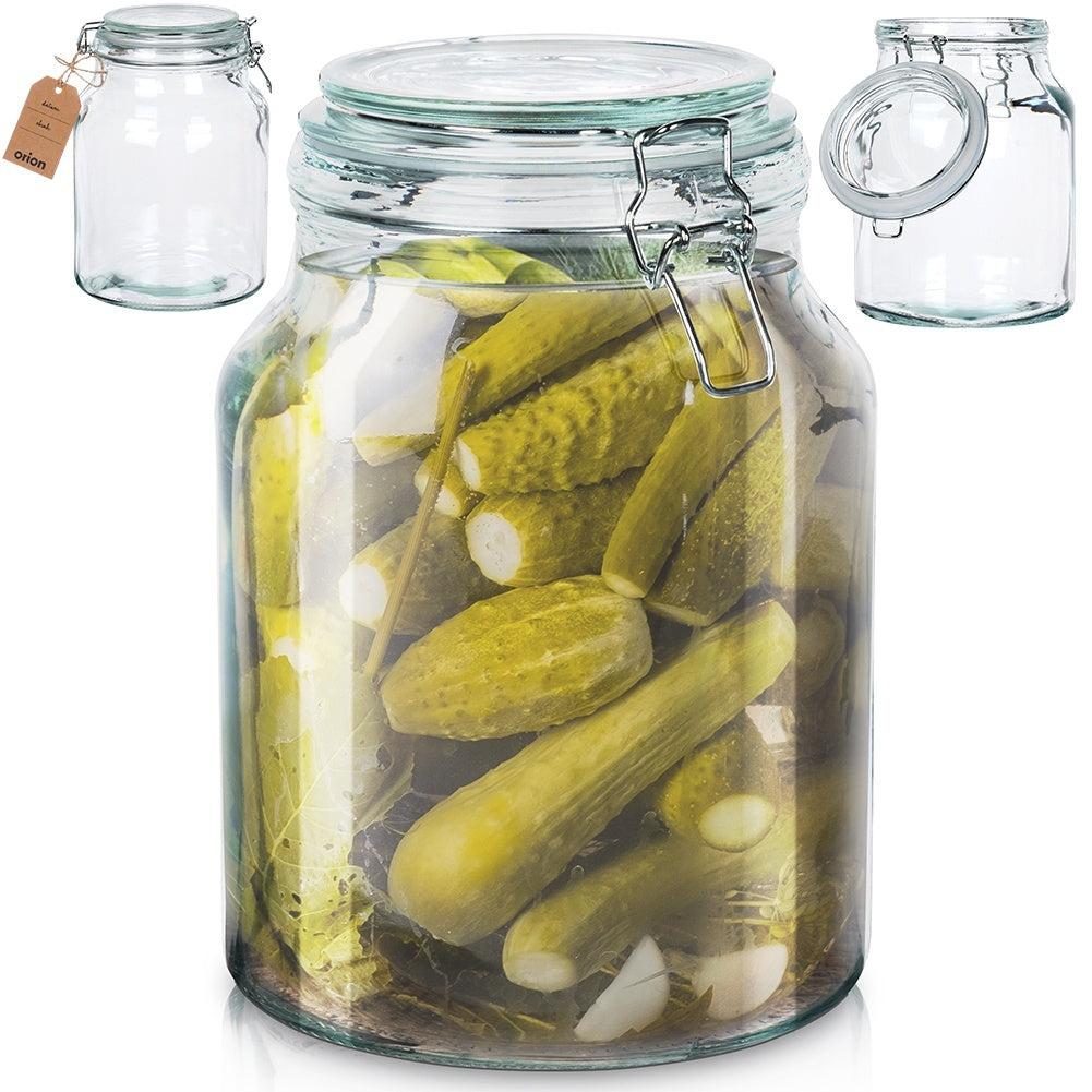 Thick Glass Jar with Rubber Seal and Patent Seal