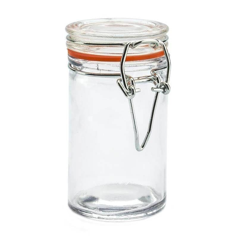 Thick Glass Jar with Tight-fitting Patent Lid for Storage