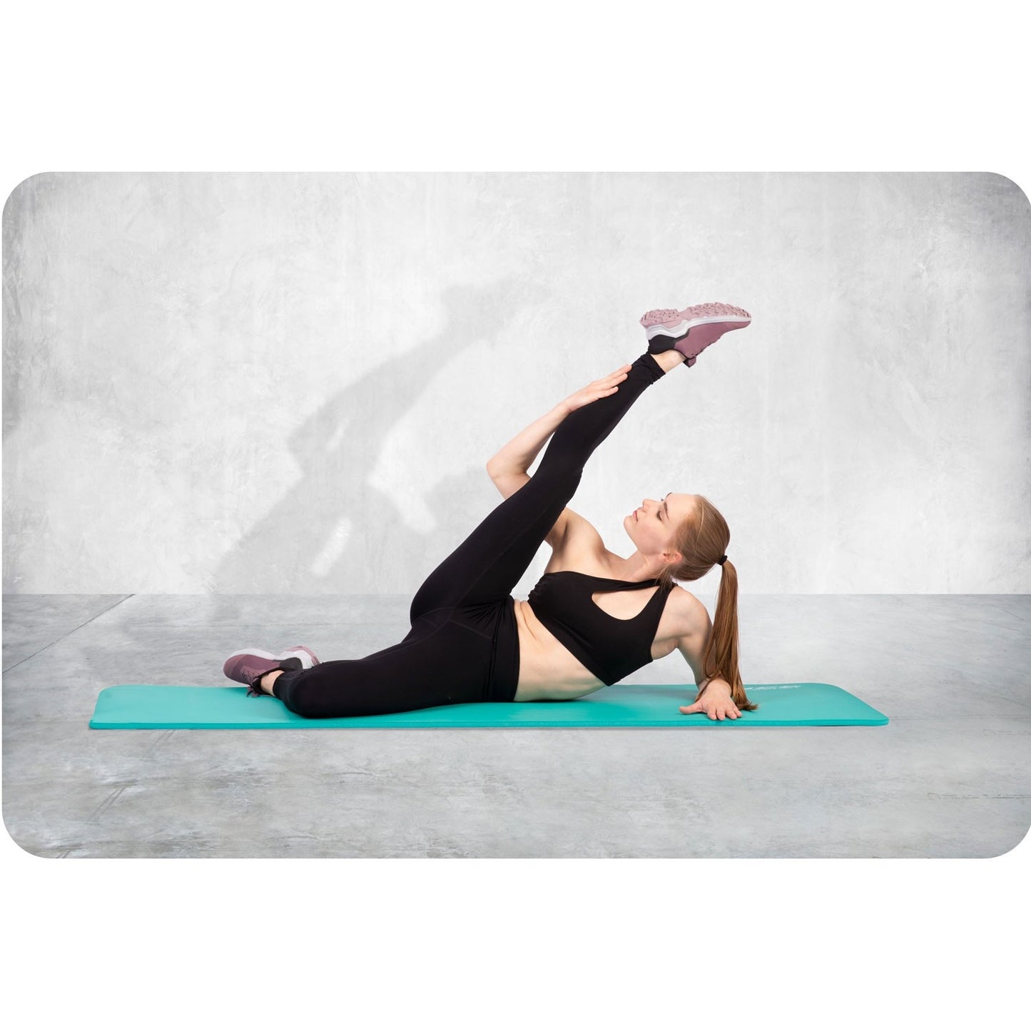 Thick exercise mat 183 x 60 cm Neo-Sport - 192301 turquoise